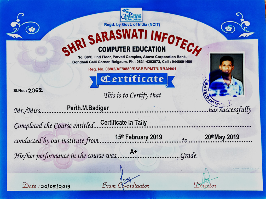 Tally ERP 9.0 Certification